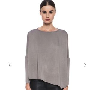 Helmut Lang Oversized Viscose Pullover in Taupe